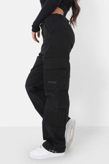 Reversible belt cargo pants Black