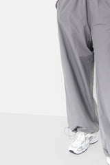 Embroidered parachute pants Grey
