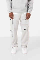 Twill pockets cargo pants Grey