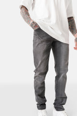 Washed slim jeans dark Grey