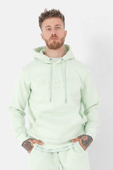 Embossed hoodie light Green