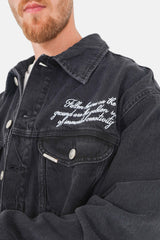 Embroidered jacket Black
