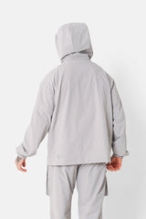Nylon QR code pocket jacket Grey