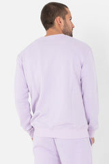 Sweatshirt soft logo brodé Violet