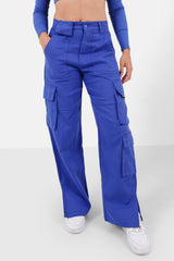 Straight cargo pants Blue