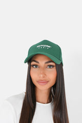 Embroidered logo cap Green