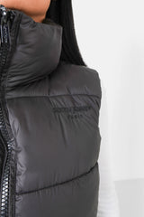 Short down jacket + removable bag Black