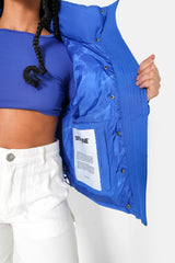 Short oversize padded jacket Dark blue