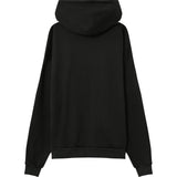 Sweatshirt capuche coeur brodé molletonné Noir