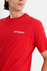 Sixth June - T-shirt soft logo brodé Rouge