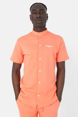 T-shirt boutons brodé Orange