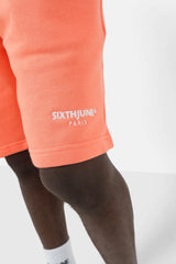 Embroidered logo shorts Orange