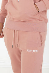 Sixth June - Jogging soft logo brodé Rose
