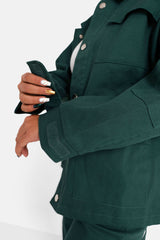 Cargo pockets jacket Dark green