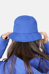 Metallic logo bucket hat Blue