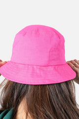 Metallic logo bucket hat Pink