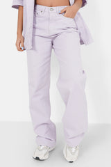 Embroidered jeans light Purple