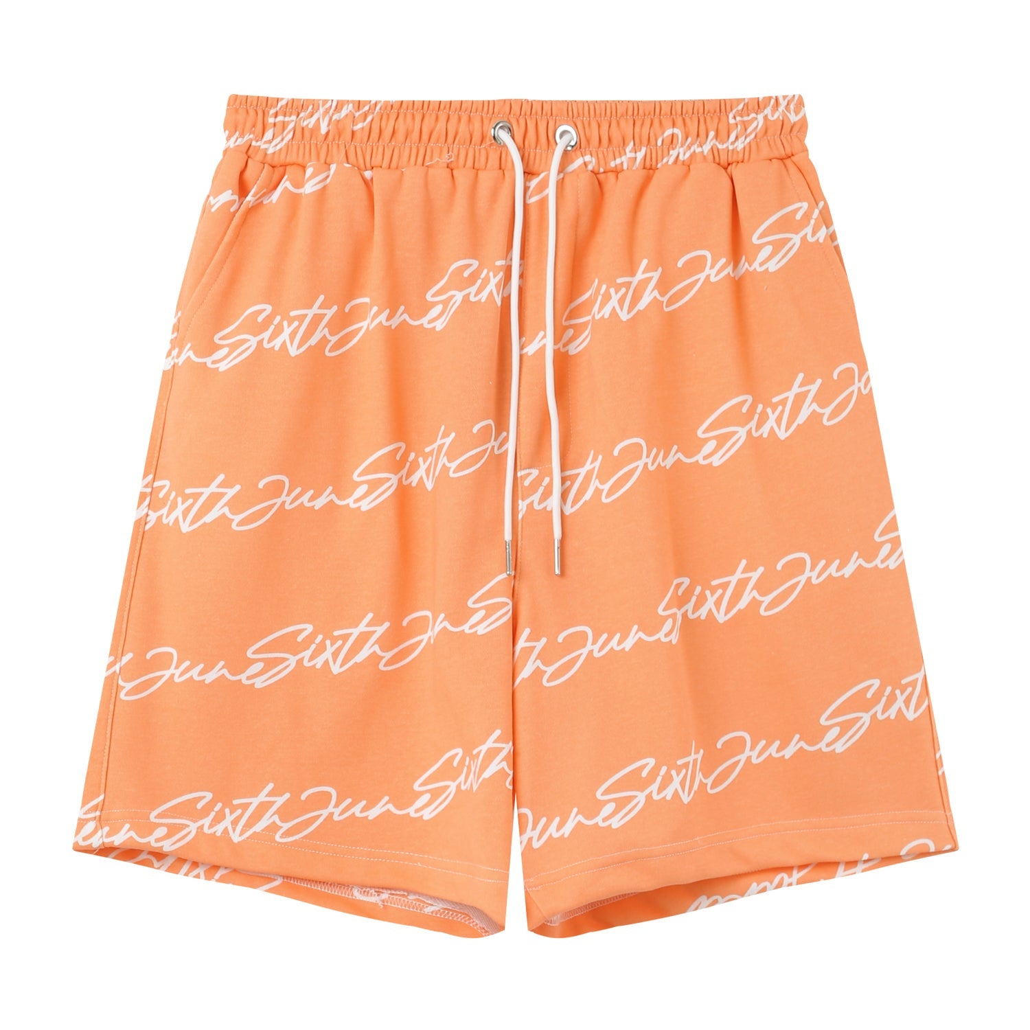 Printed logo signature shorts Orange