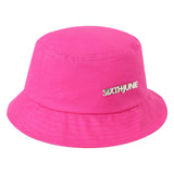 Metallic logo bucket hat Pink