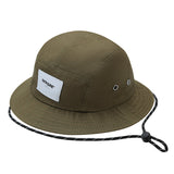 Drawcord cotton bucket hat Khaki Green