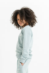 Sixth June - Sweatshirt soft logo brodé junior Bleu