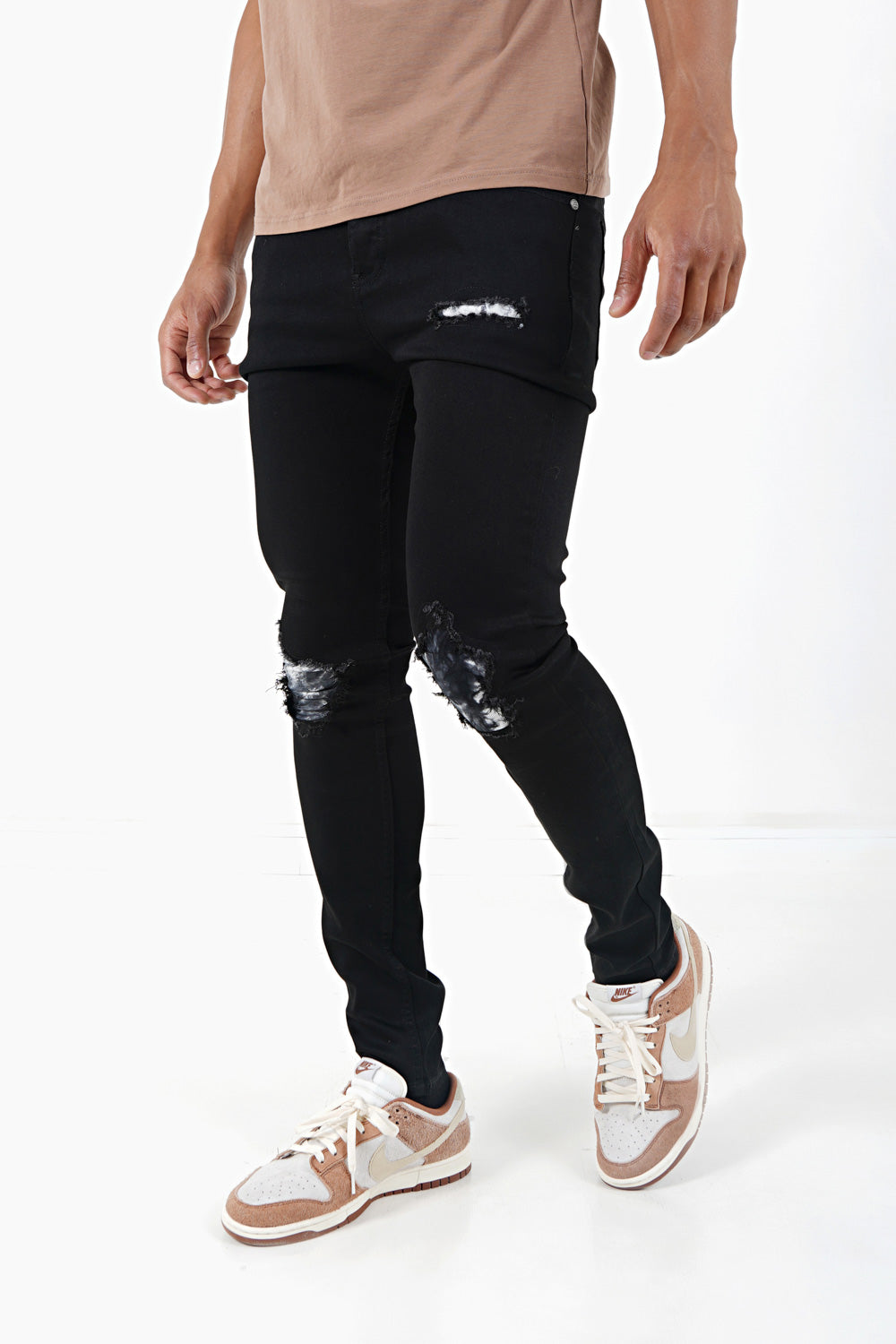 Tie Dye yokes jeans Black Sixth June