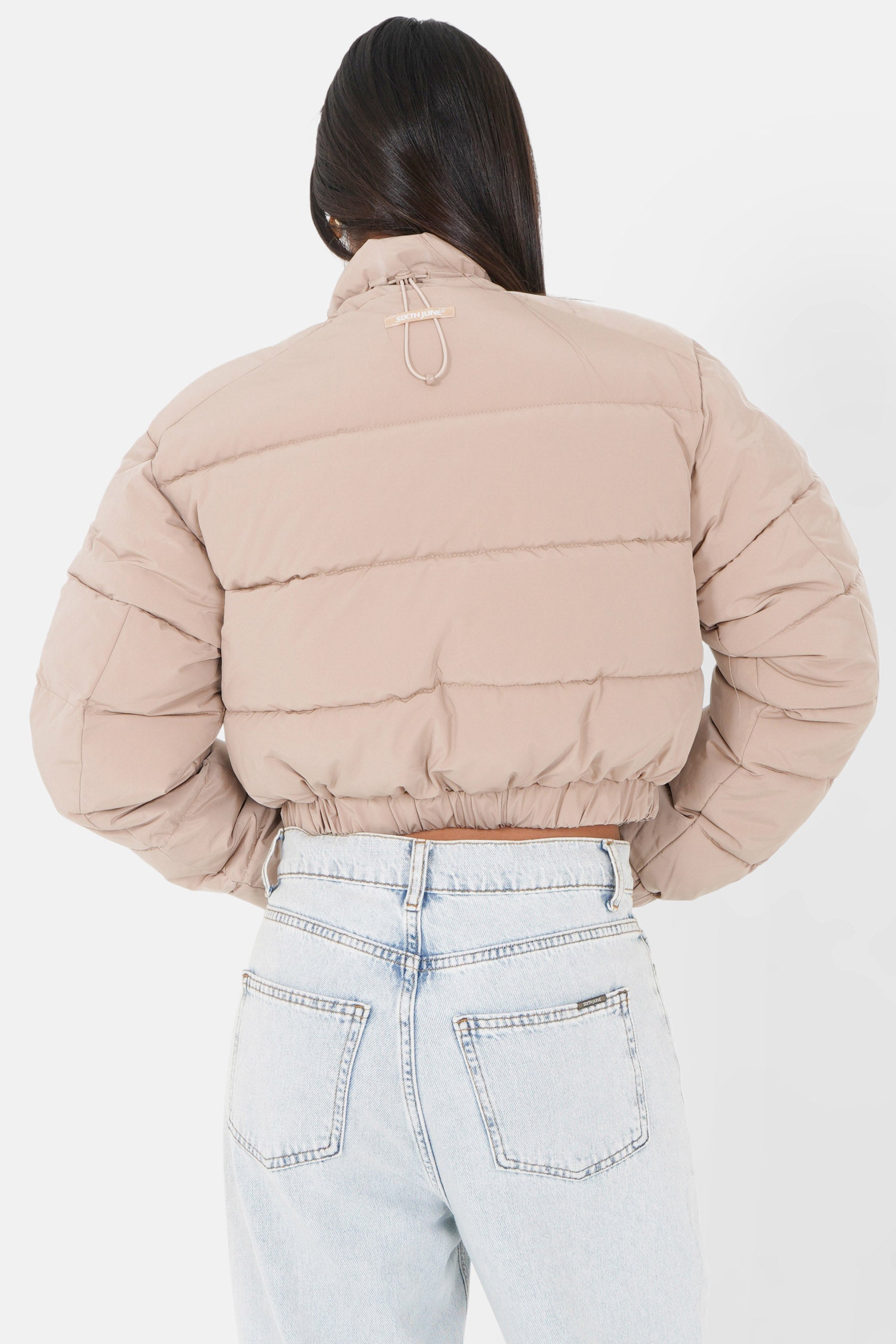 Doudoune courte matelassé Beige