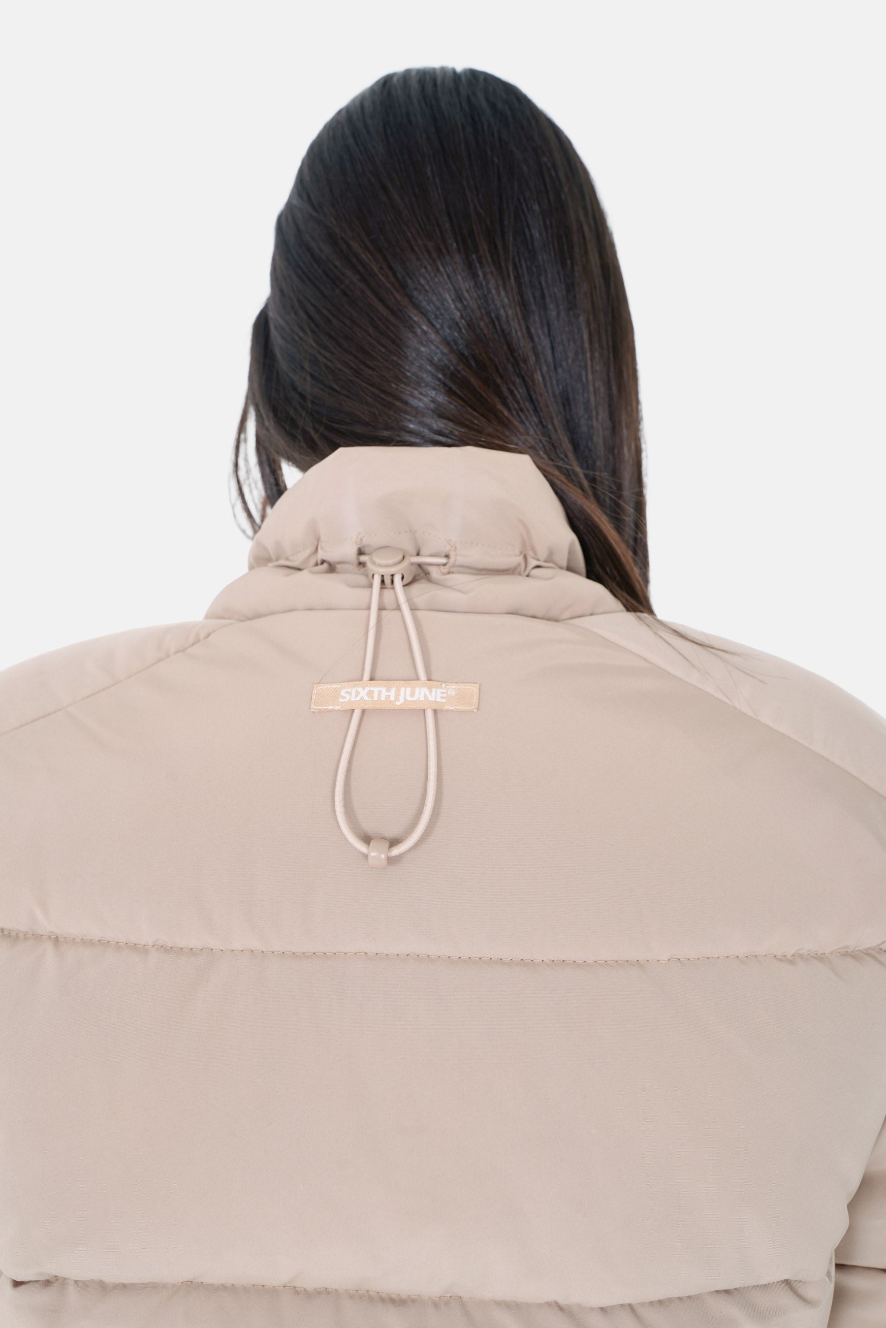 Doudoune courte matelassé Beige