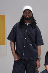 STRIPES baggy s/s shirt