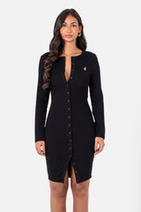 6 HEART buttoned l/s dress