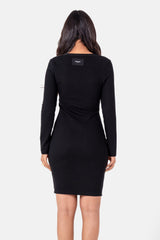 6 HEART buttoned l/s dress