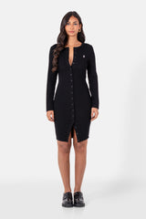 6 HEART buttoned l/s dress