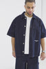 STRIPES baggy denim short