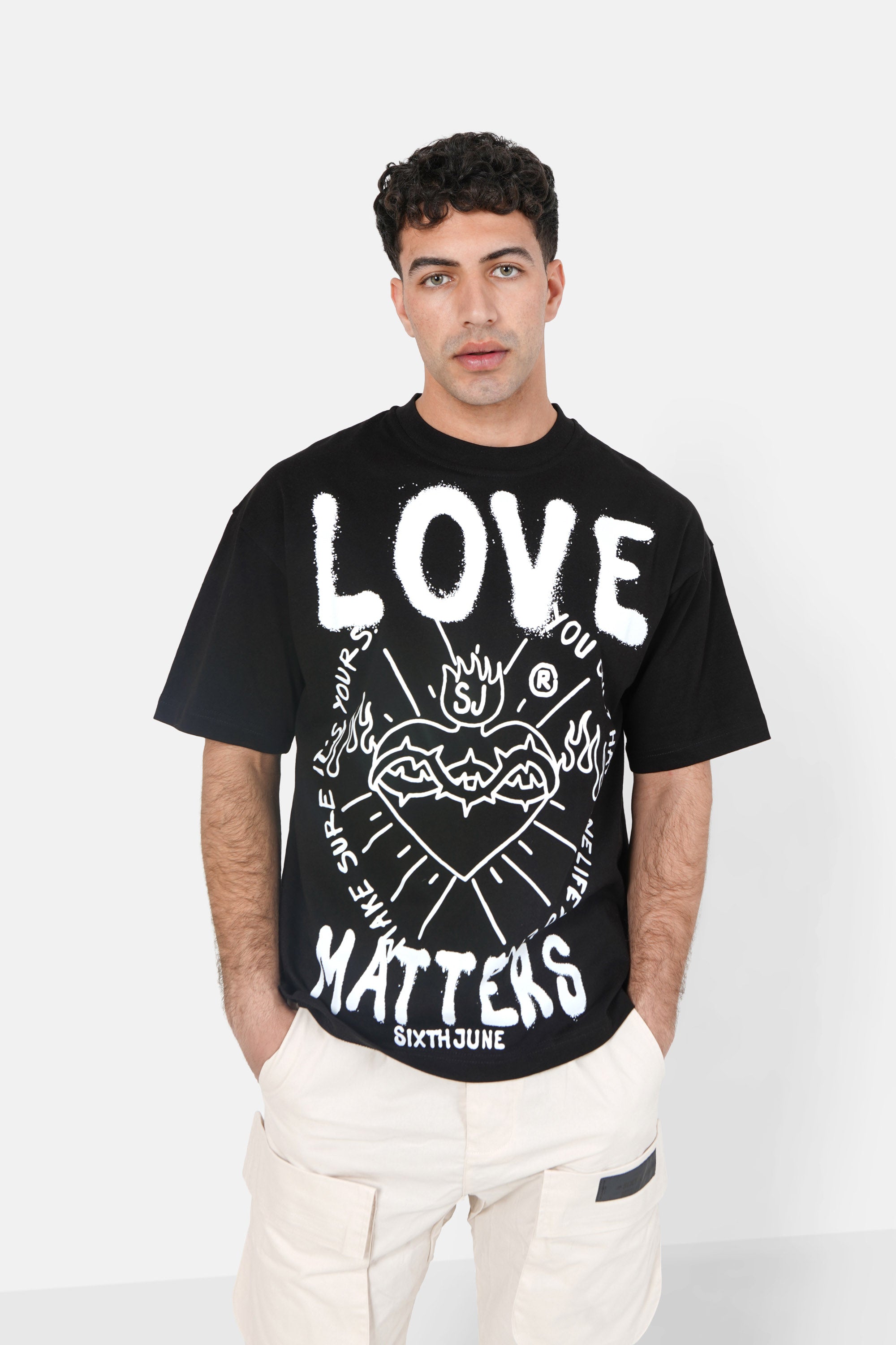 Love Matters T-Shirt Schwarz