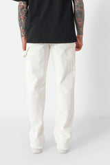 Used effect carpenter pants White