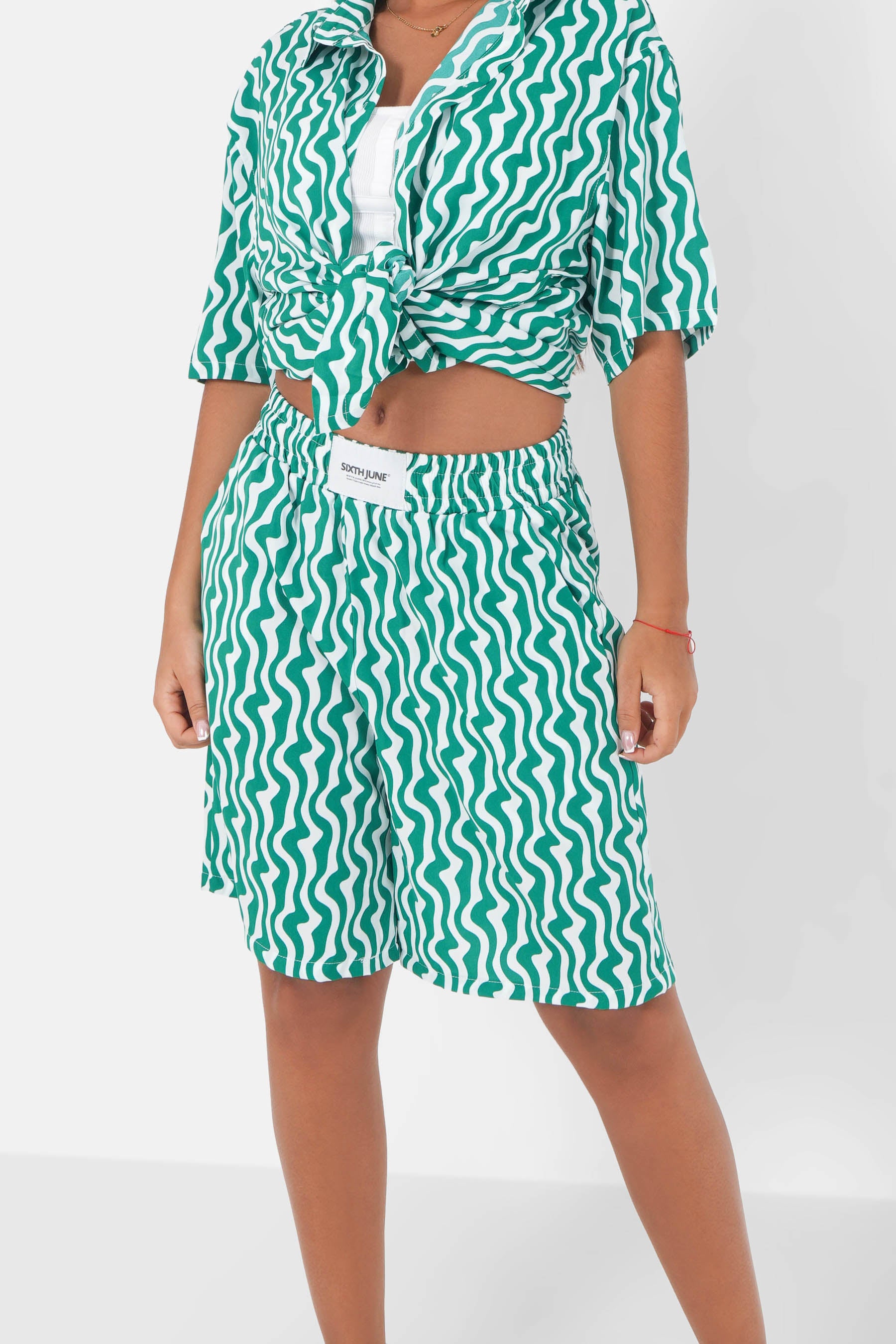 Psychedelic shorts Green