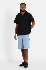 Chemise crochet broderie Noir