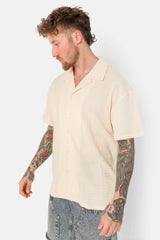 Chemise crochet broderie Jaune clair