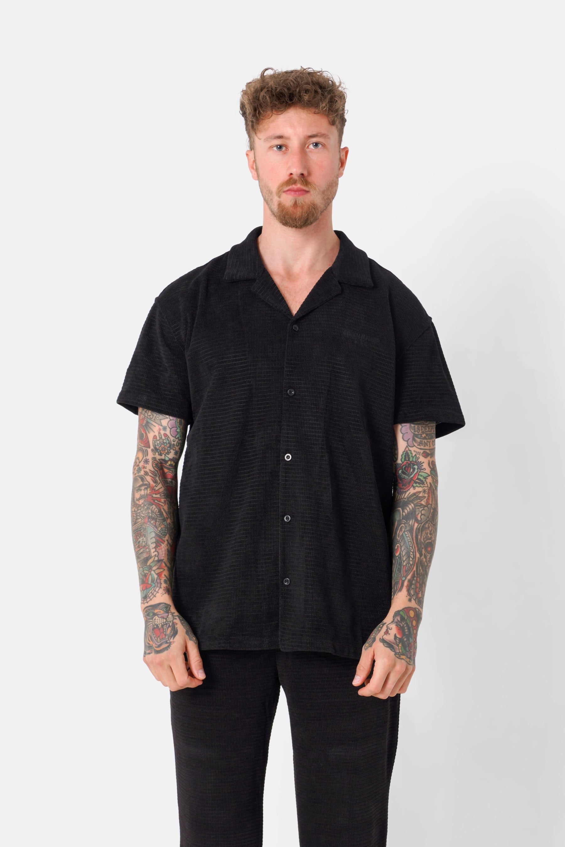 CROCHET textured shirt