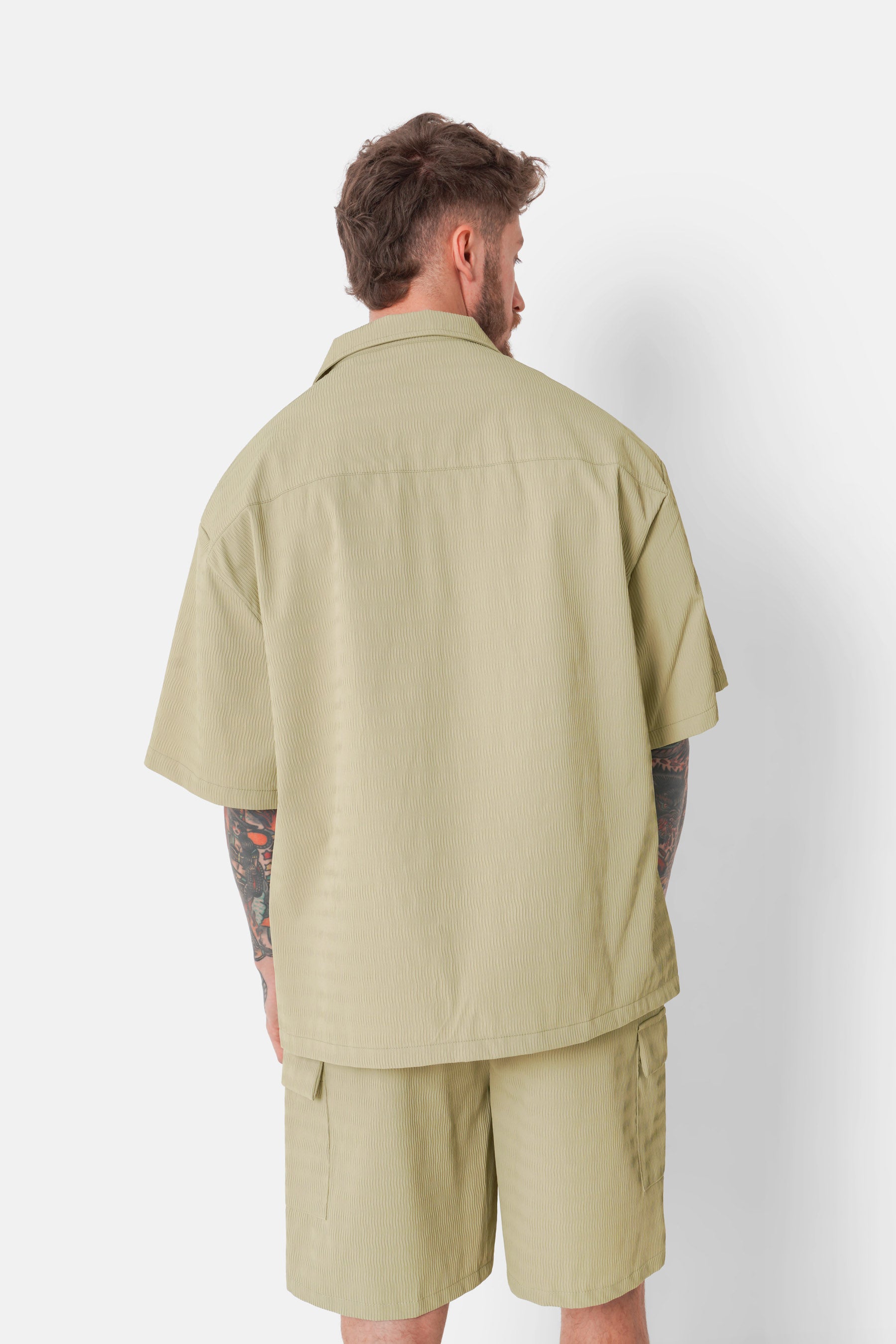 Chemise texturé Vert kaki