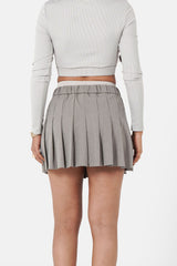 PLEATED mini skirt