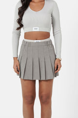PLEATED mini skirt