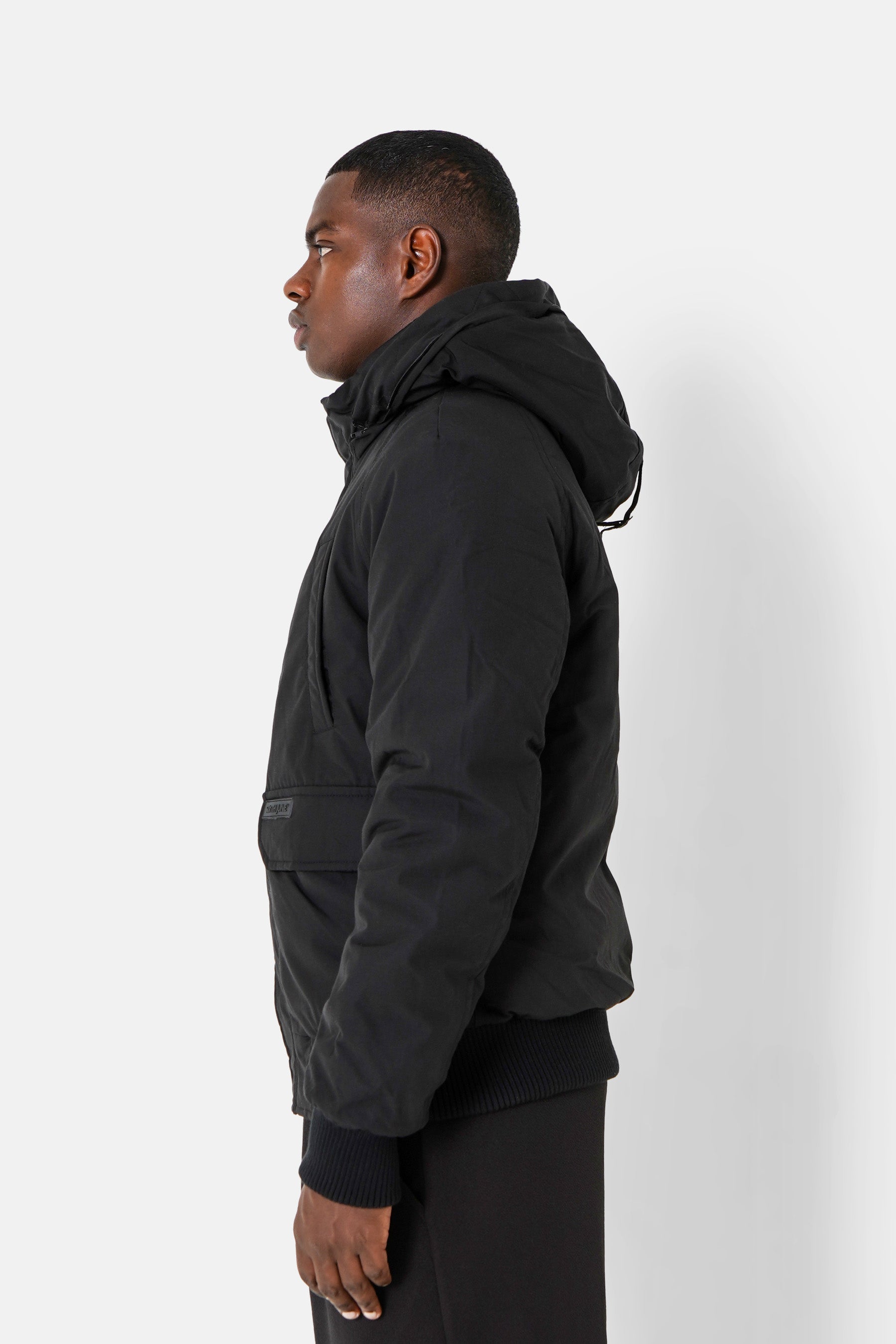 Faux fur parka black