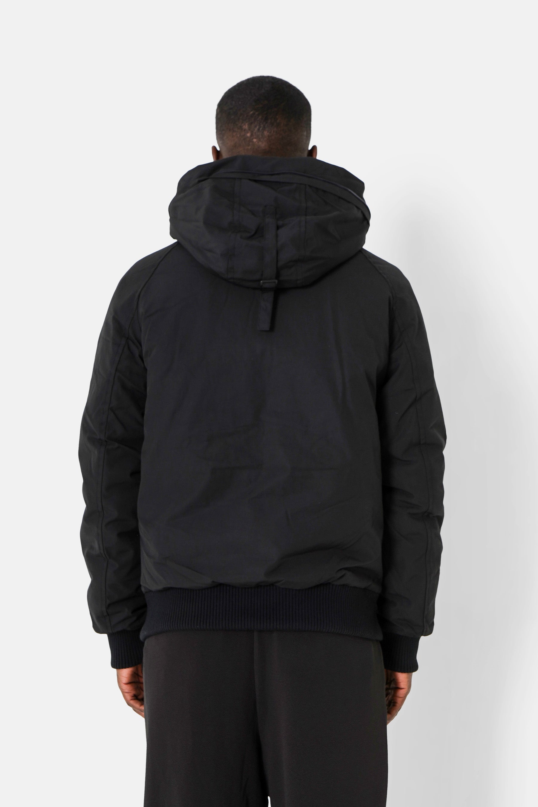 Faux fur parka black