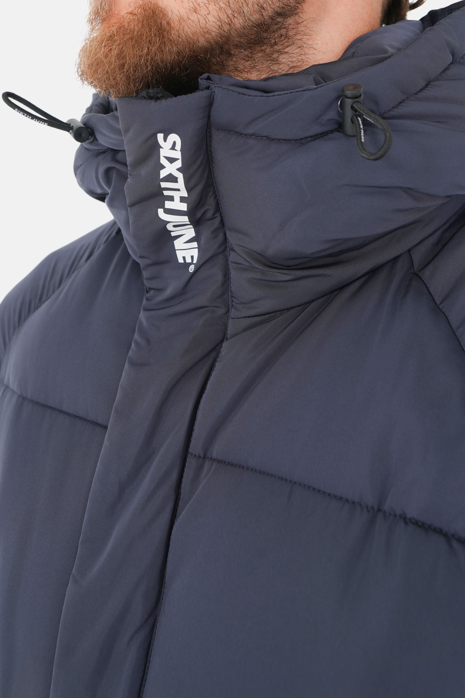 Padded short down jacket Blue