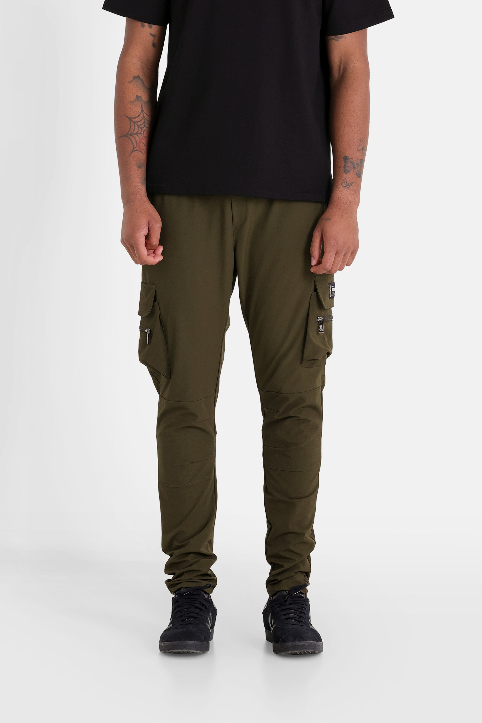 Pantalon poches cargo nylon Vert kaki