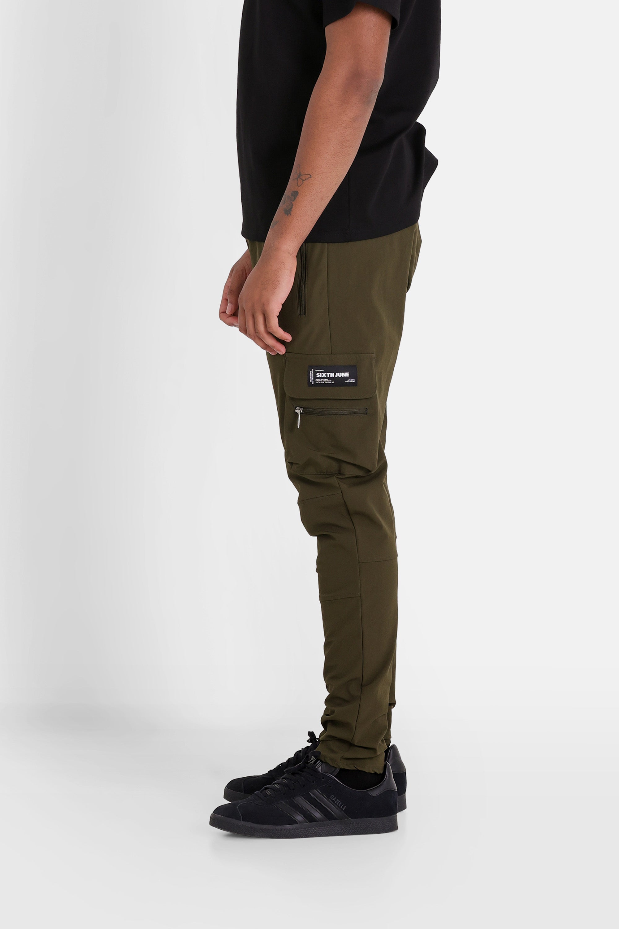 Pantalon poches cargo nylon Vert kaki