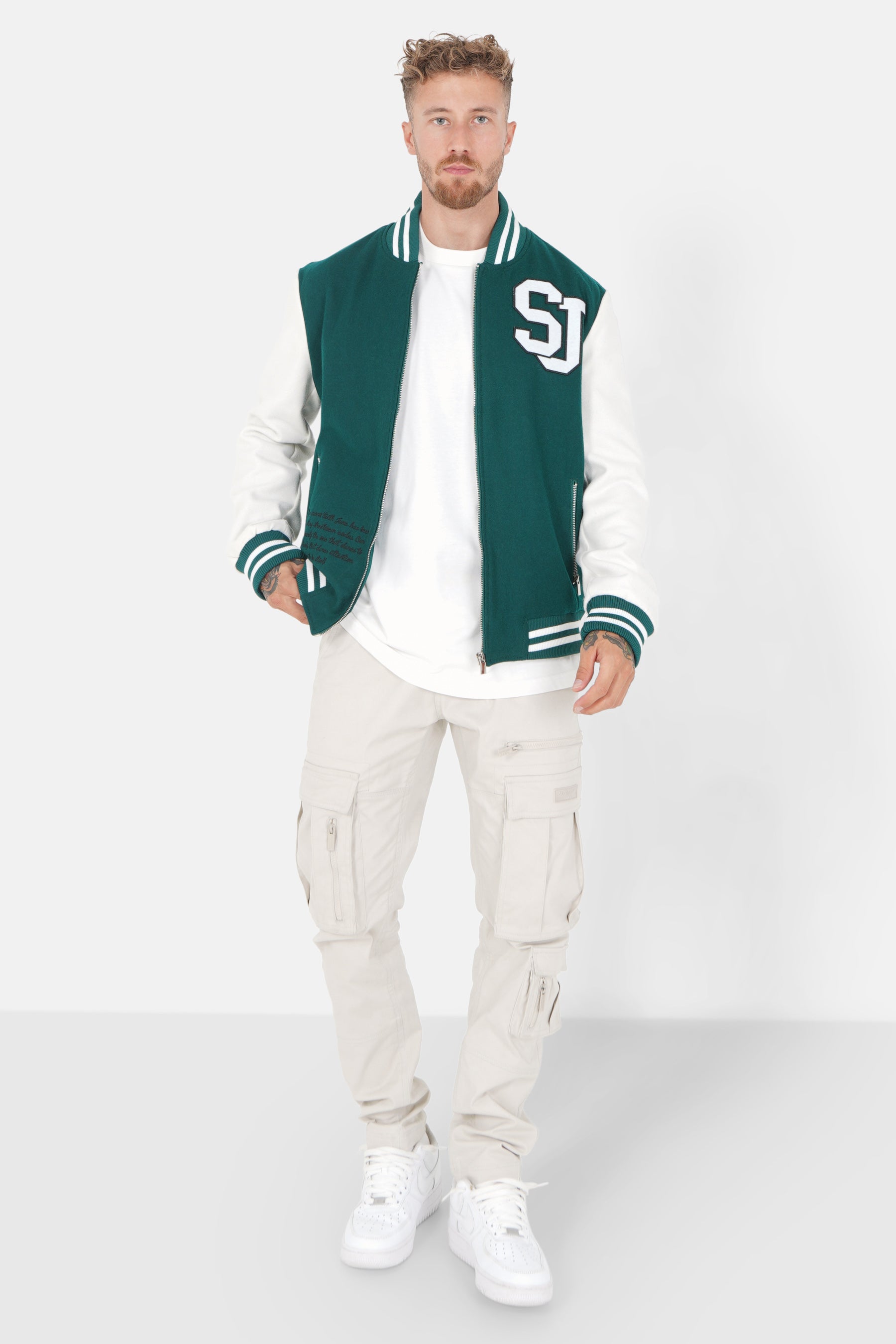 VARSITY bicolored teddy jacket