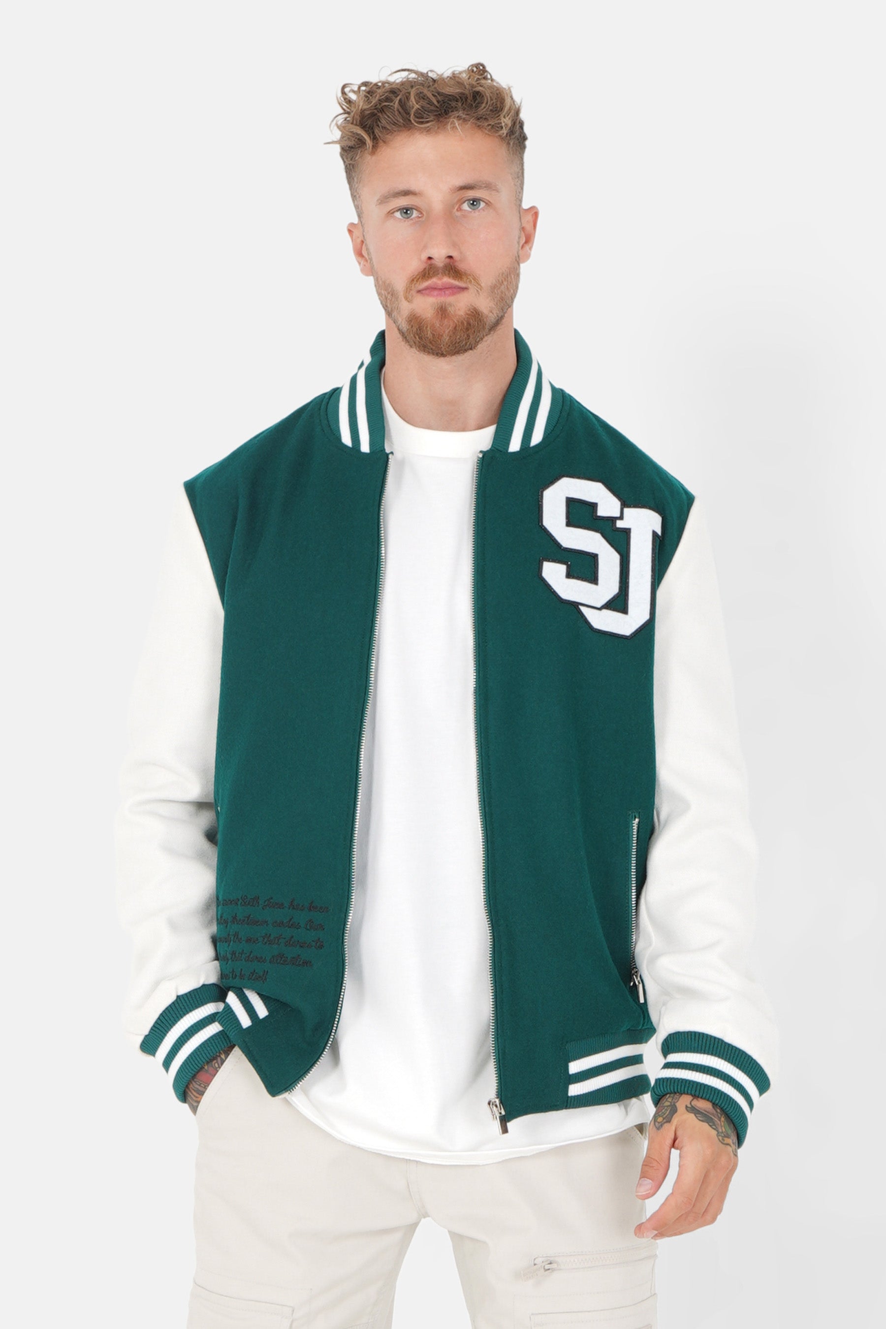 VARSITY bicolored teddy jacket