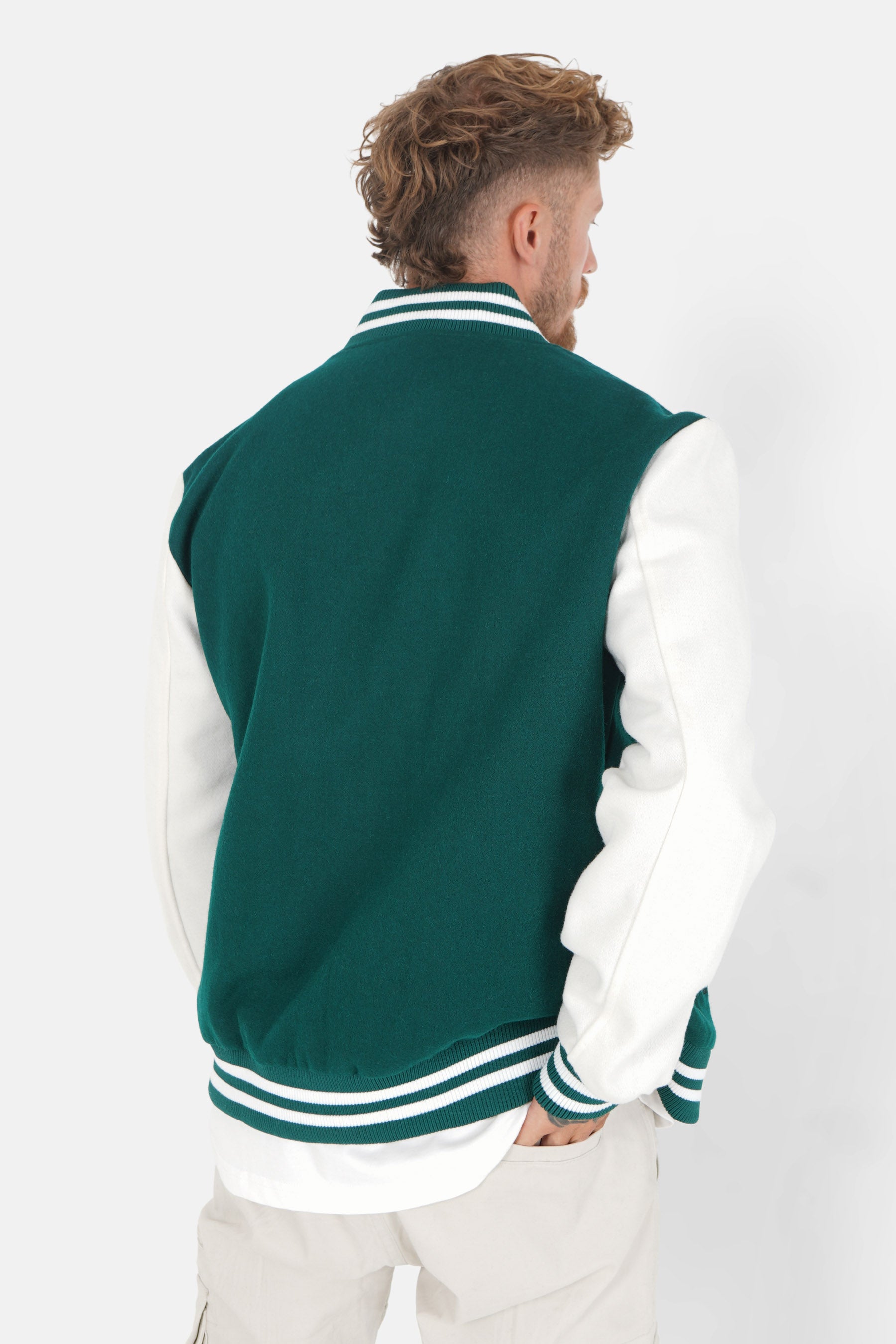 VARSITY bicolored teddy jacket